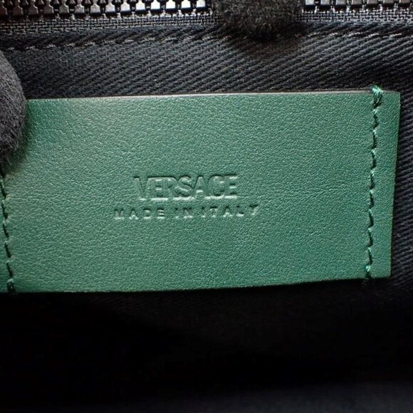 VERSACE Medusa Biggie Pouch In Green with Charm - Picture 9 of 13